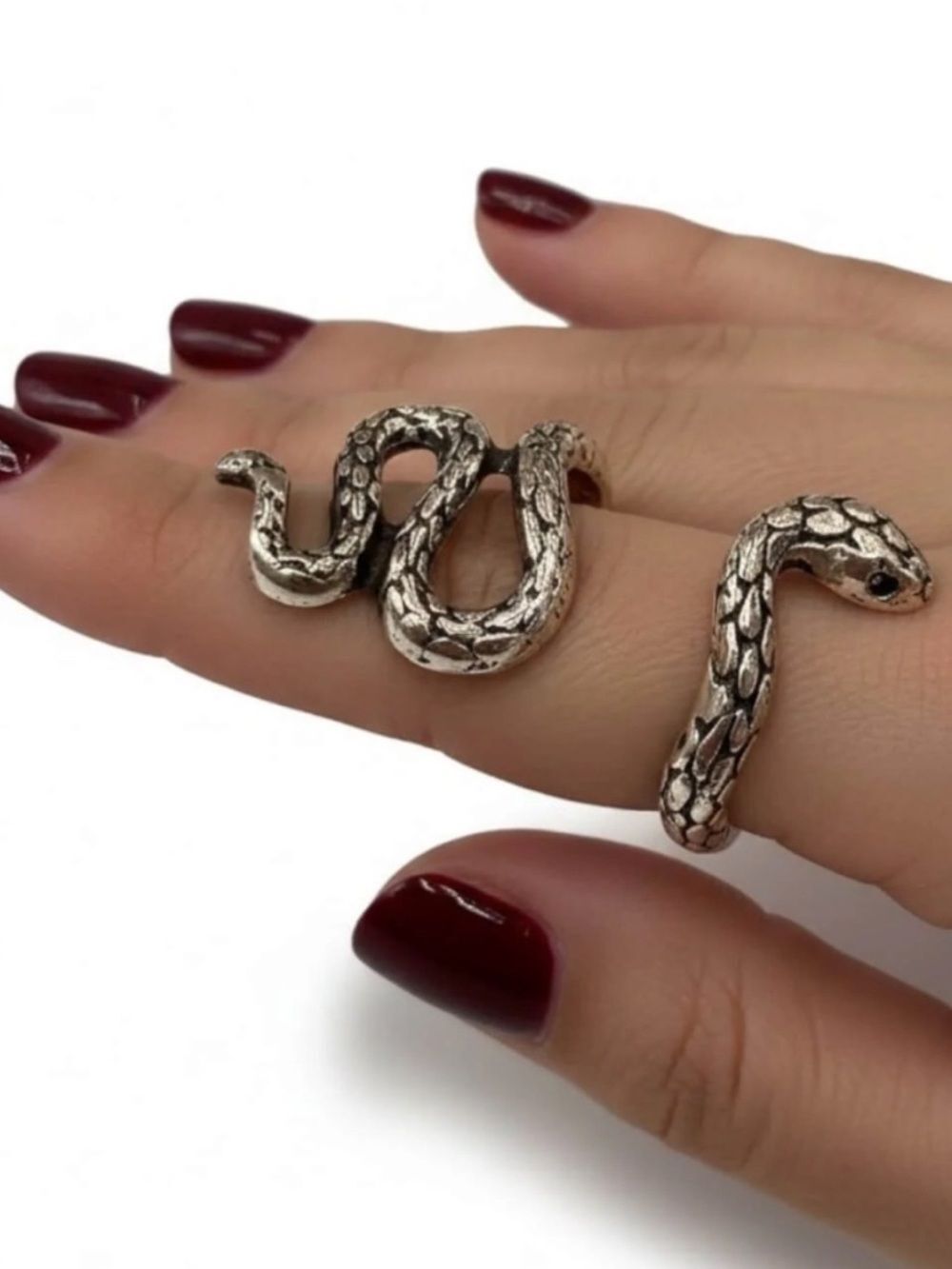 Silver Siren Multi Wave Snake Wrap Ring Alt Indie NWT